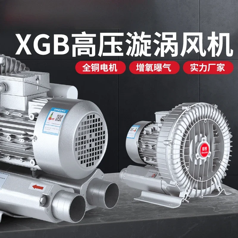 High pressure vortex fan oxygenated vortex air pump Roots turbine 220v high power and strong