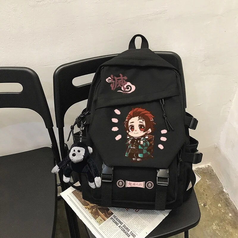 Anime Demon Slayer Cosplay Unisex Backpack Teenagers Cartoon Bookbag Laptop Travel Rucksack Cute Students School Fashion Bags