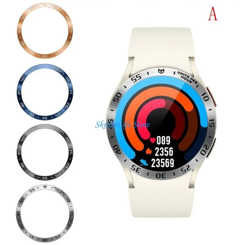 

E65E For GalaxyWatch 6Classic 43/47mm Case Bezel Time Scale Ring Cover Adhesive Frame