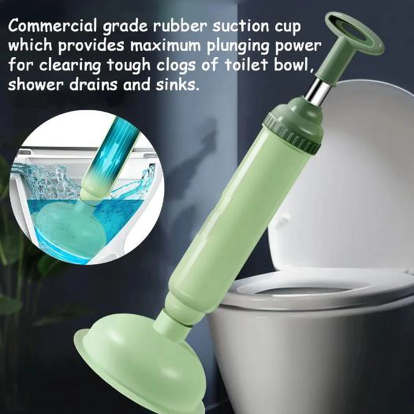 Silicone Toilet Pipe Plunger Vacuum Suction Cups Multifunction High Pressure Pump Anti Clogging Bathroom Kitchen Sink Unclog