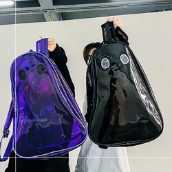 High Quality PVC Transparent Backpack Unisex Backpack Large Capacity Clear Bag Ghost Sports Backpack Halloween