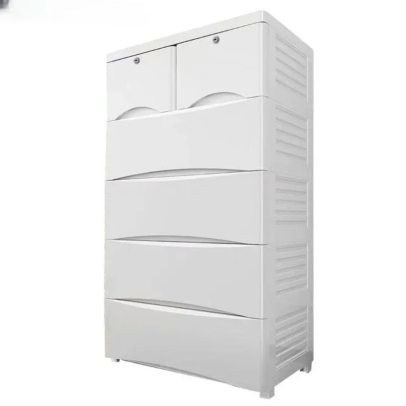 

Thickened Large Modern Storage Cabinet Plastic Finishing Cabinet Chest of Drawers Clothes Storage Box Organizer Premium