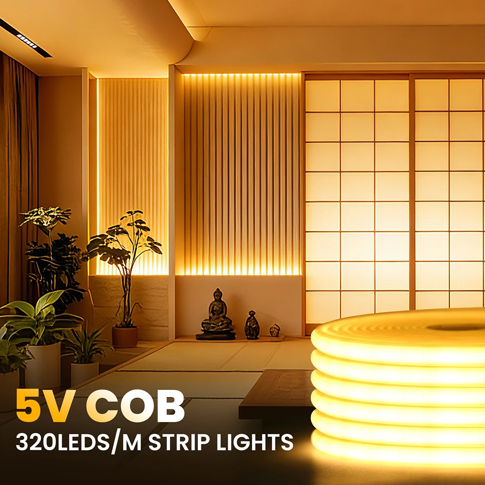 5V COB LED Silikon-Neonstreifenlicht mit Sensor, automatisches Ein-/Ausschalten, dimmbar, USB-/Batteriebetrieb, wasserdicht, flexibles Linearlampenlicht 3000K 4000K 6000K – Detail 22