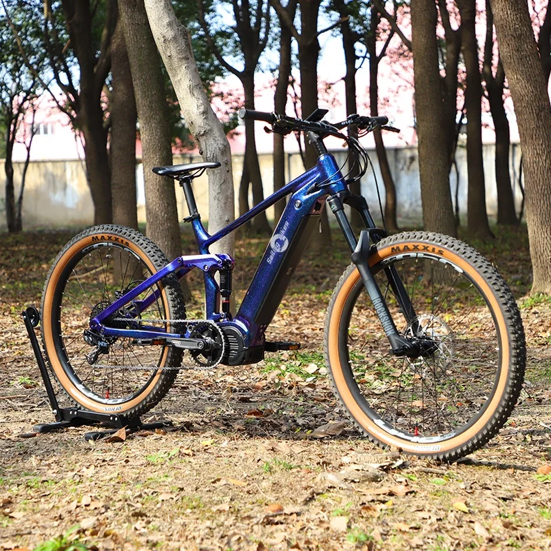 Rangka Sepeda Listrik 1000W Full Suspension E-MTB 27.5/29 Inci untuk Motor Bafang M620