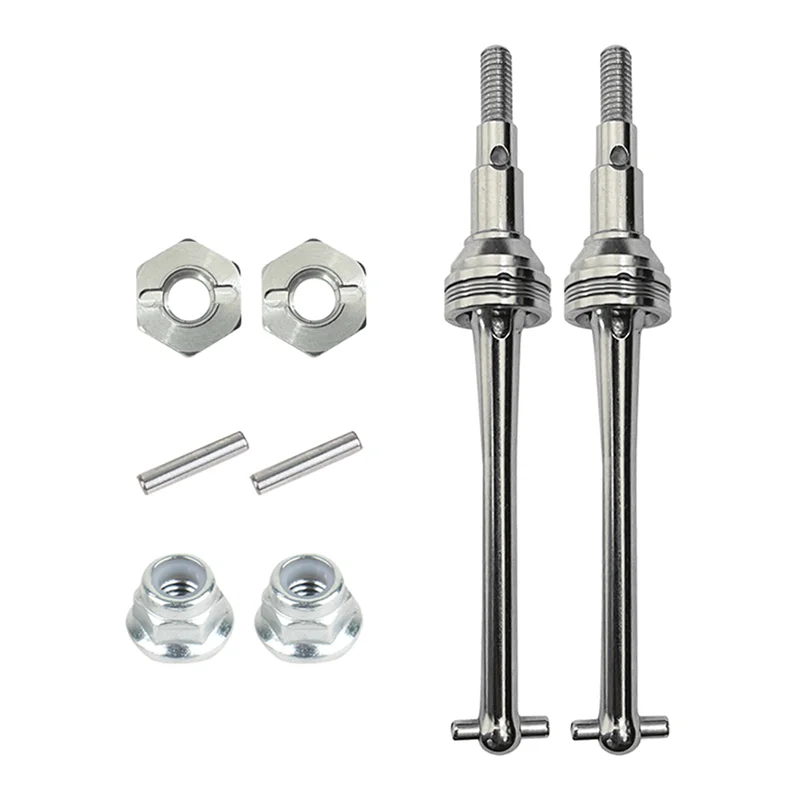 4 セット金属フロントドライブシャフト CVD と 12 ミリメートルホイール六角 MJX ハイパーゴー H16 16207 16208 16209 16210 1/16