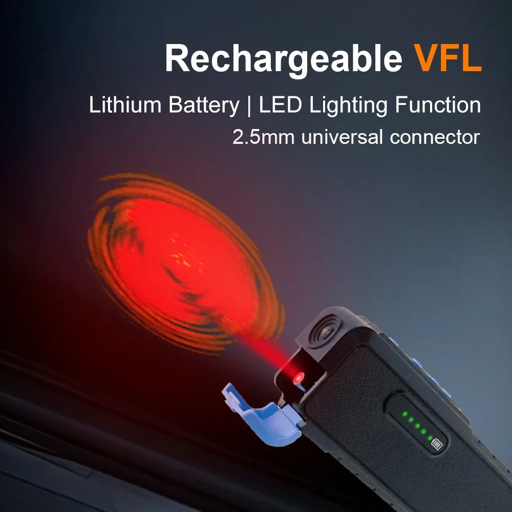 

New Rechargeable 5-50mw Red Light Tester VFL Cable Fiber Optic Laser Visual Fault Locator With LED lighting function