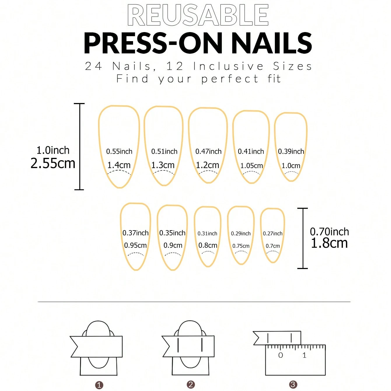 24 قطعة أظافر صناعية متوسطة الضغط على اللوز مع تصميم منقط لامع أظافر حمراء عميقة مضغوطة في أظافر وردية قابلة لإعادة الاستخدام