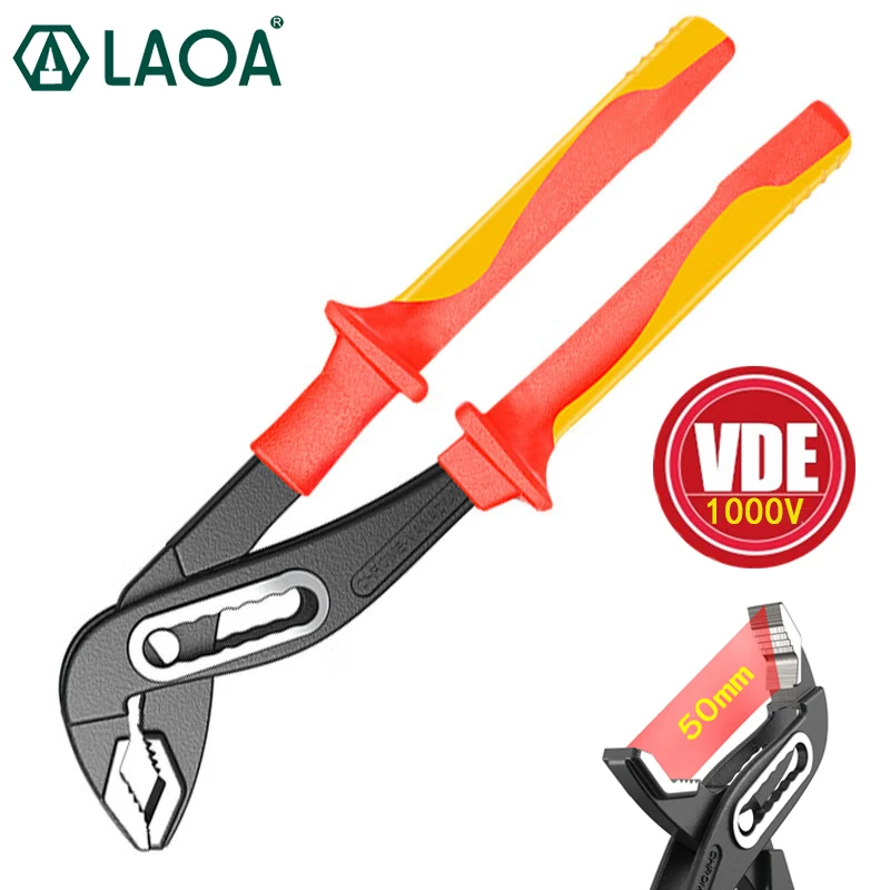 LAOA 10inch Insulated Pump Pliers VDE high-voltage Wrench Professional Electrical Tools