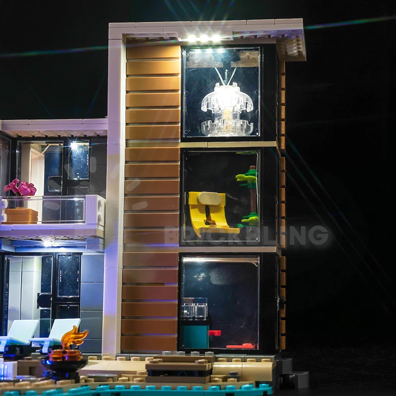 La lumière LED Brick Bling modèle 31153 convient aux cadeaux de blocs de construction de maison moderne (y compris les accessoires d'éclairage uniquement)