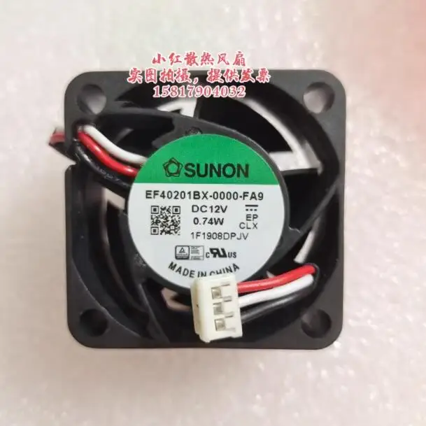 

SUNON EF40201BX-0000-FA9 DC 12V 0.74W 40x40x20mm 3-Wire Server Cooling Fan