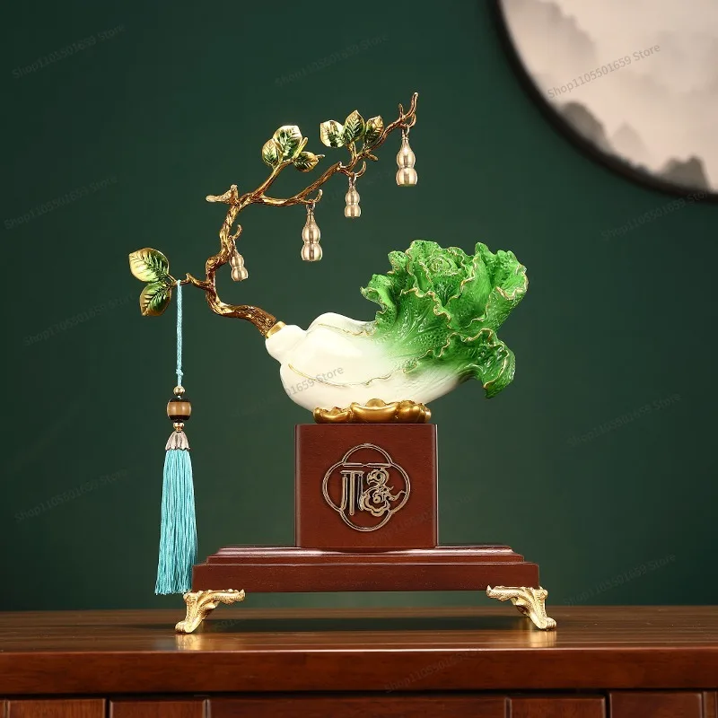 For Fu character cabbage lucky home ornaments living room entrance TV cabinet office housewarming gifts