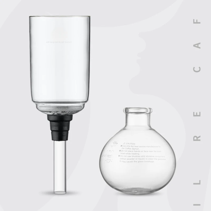 

Concubine Siphon Pot Accessories Upper/Lower Seat Alcohol Lamp Coffee Pot Upper Glass Cup Lower Glass Ball TCA-3 person