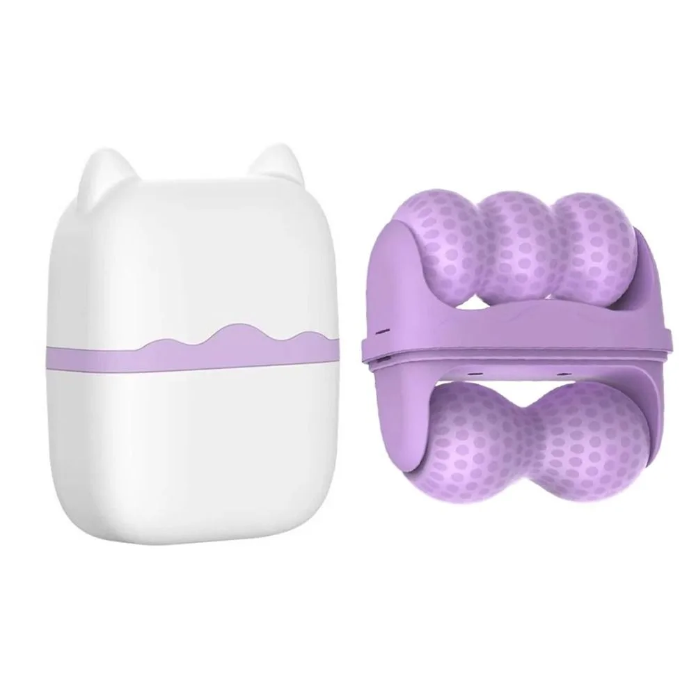 

2 In 1 Face Massage Roller Portable Handheld Ice Roller Reduce Double Chin W and V Ice Facial Roller for Face Eye Body