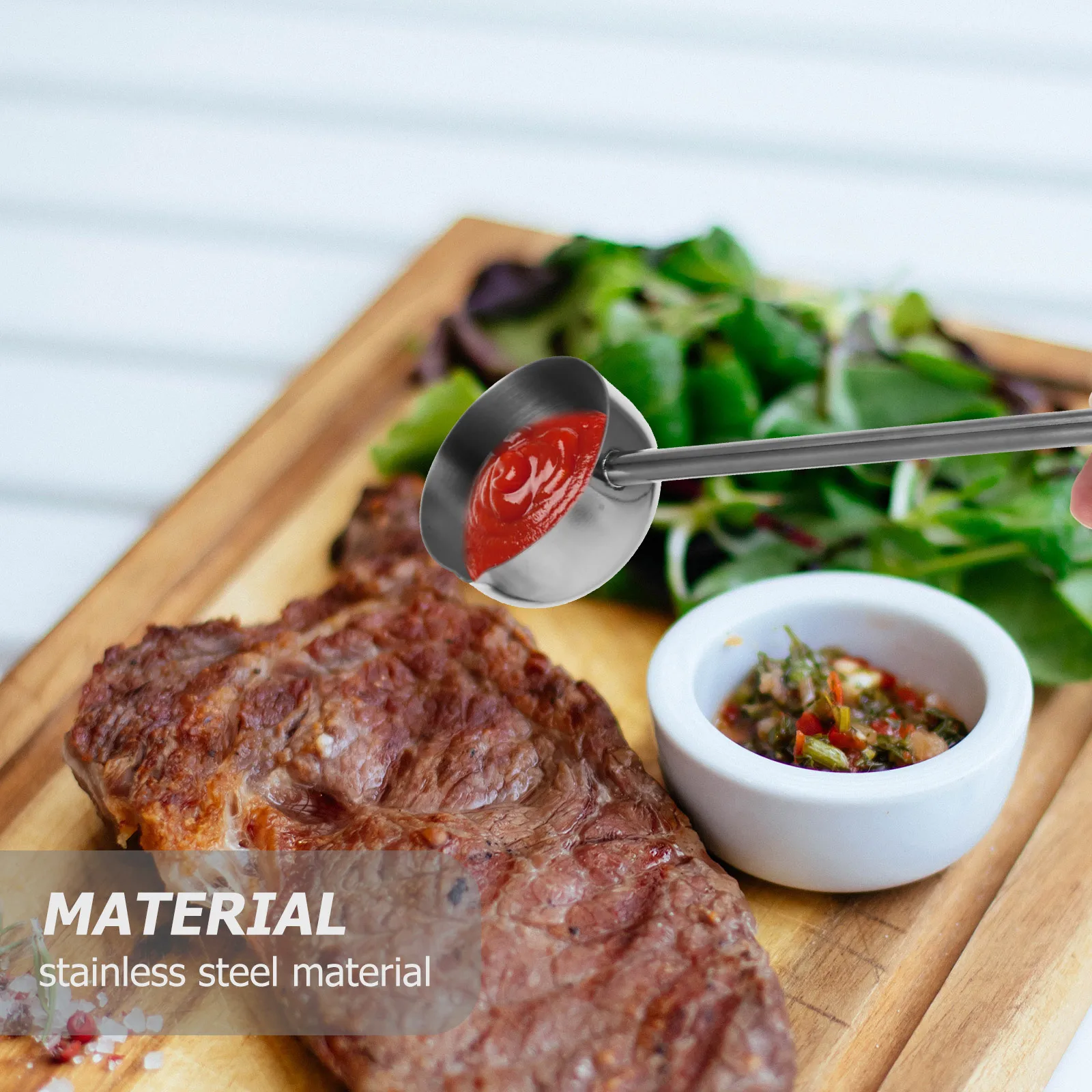 

Heavy Duty Stainless Steel Ladle Large 80ML Soup Spoon Wear Resistant Oil Scoop Kitchen Gadget for Convenient Serving at Home