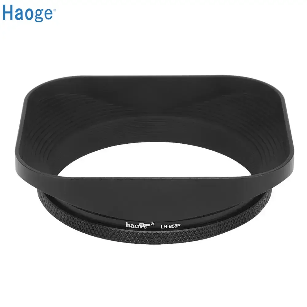 Haoge 58mm kwadratowa przykręcana osłona obiektywu do aparatu Leica dalmierz z obiektywem E58 czarny