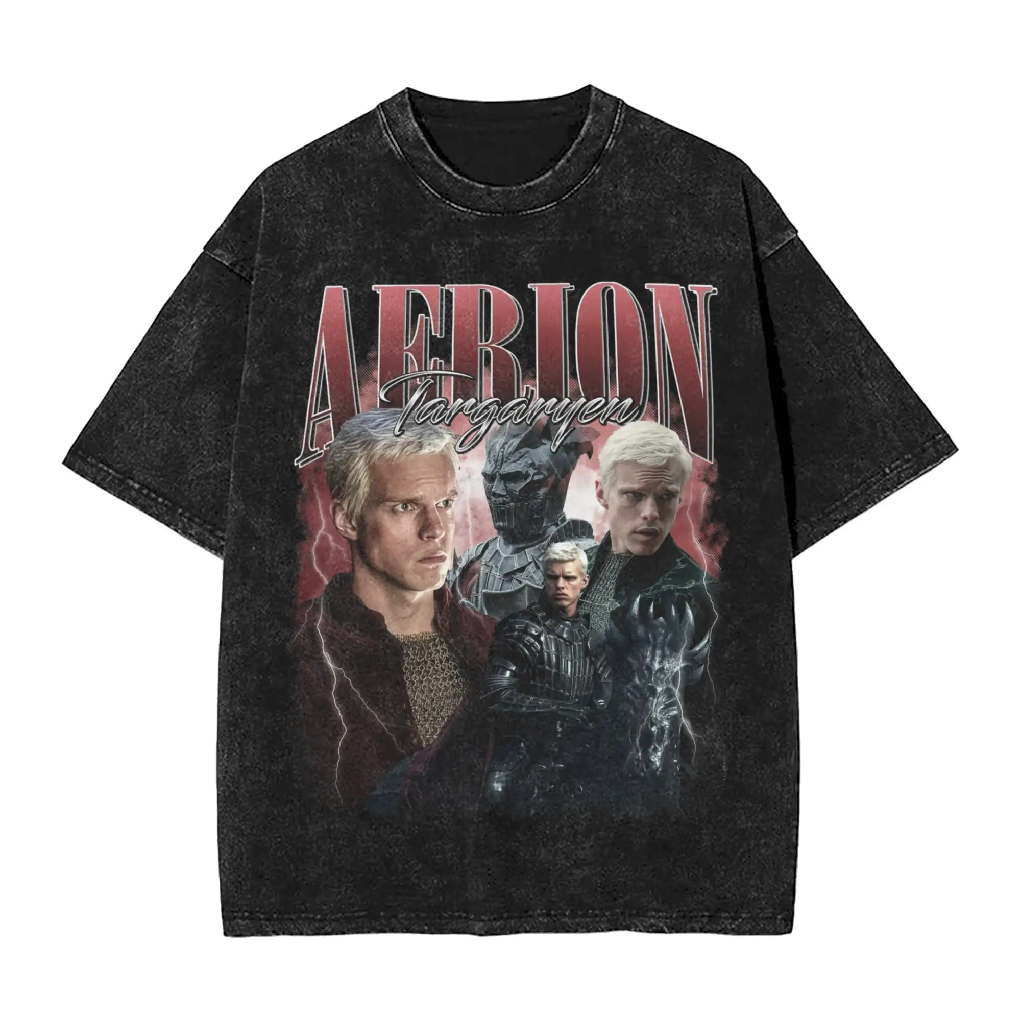 Aerion Targaryen A Knight Of The Seven Kingdoms Washed T Shirts Streetwear Hip Hop Vintage T-Shirts Tee Shirt for Men Women