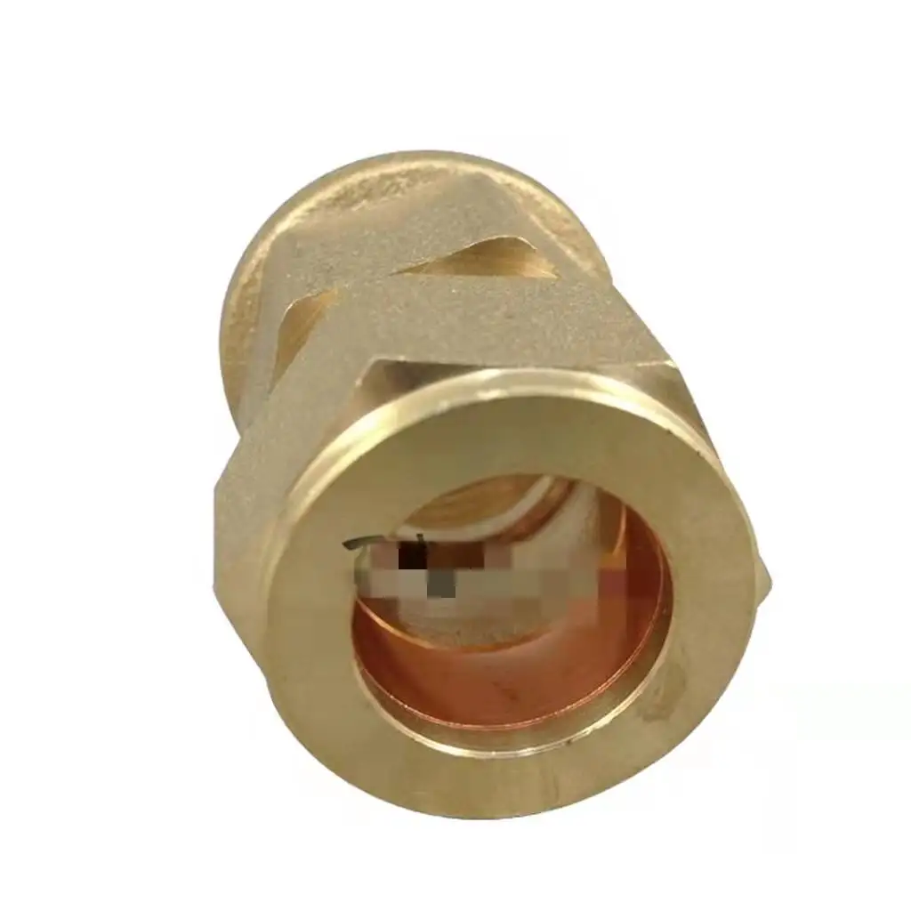 1PC Brass thickened card sleeve pipe joint inner teeth direct copper pipe fitting live connection inner wire copper pipe joint