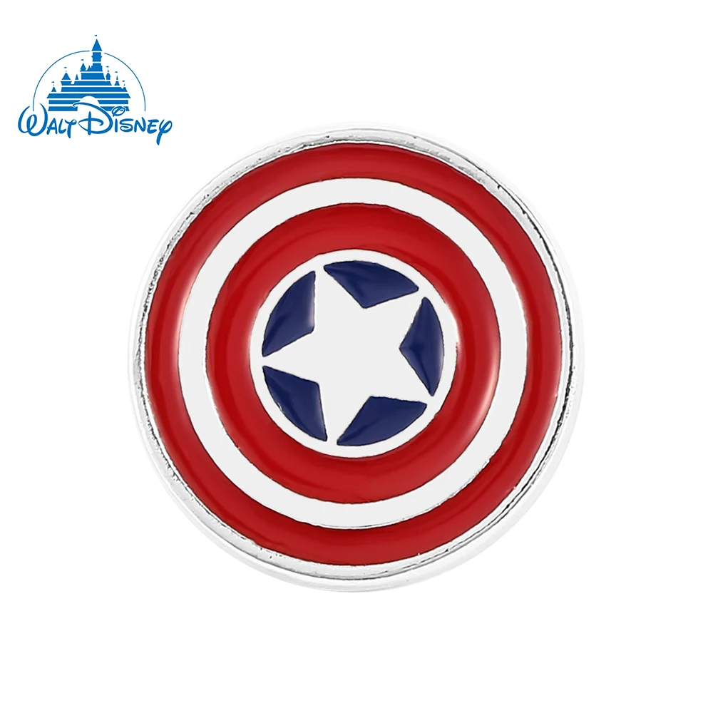 Disney Marvel Superhero Captain America Brooches Round Shield Metal Badge For Clothes Fashion Enamel Lapel Pin Backpack Jewelry