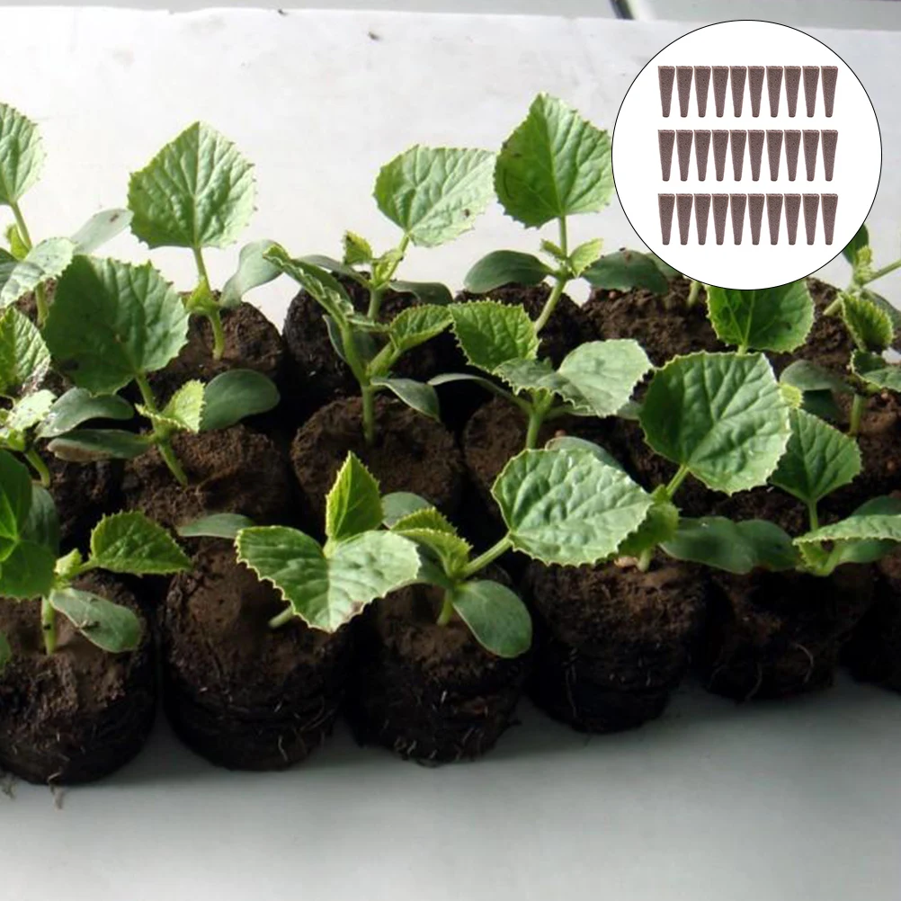 

50Pcs Bio-Charcoal Nutrient Soil Block Easy Transplanting Garden Supplies Nutrient Soil Gardening Supplies Nursery Peat