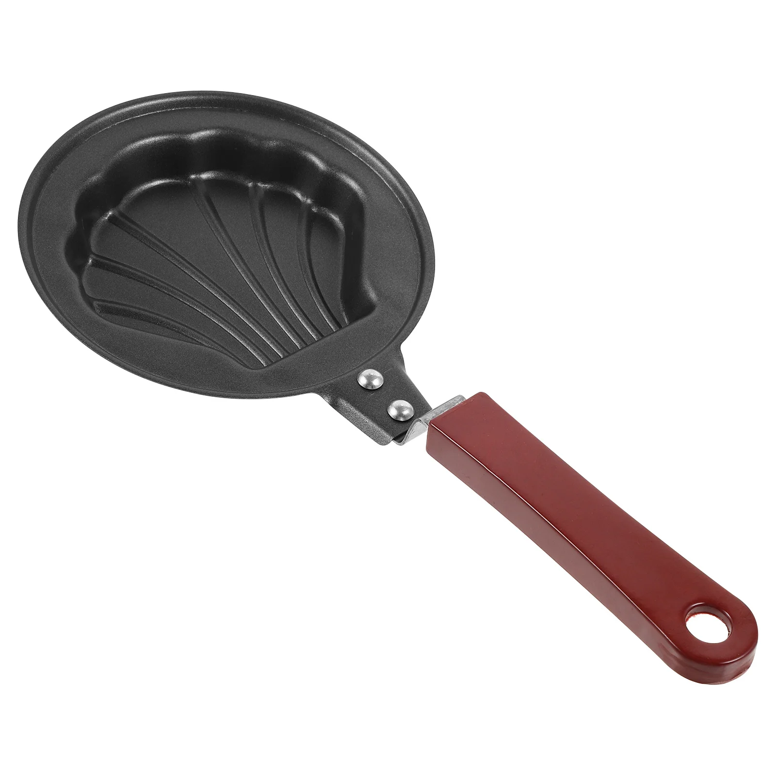 

Small Nonstick Frying Pan Mini Seashell Shape for Single Egg Omelet Cooking Fast Heating Portable Pan for Travel Outdoor Compact