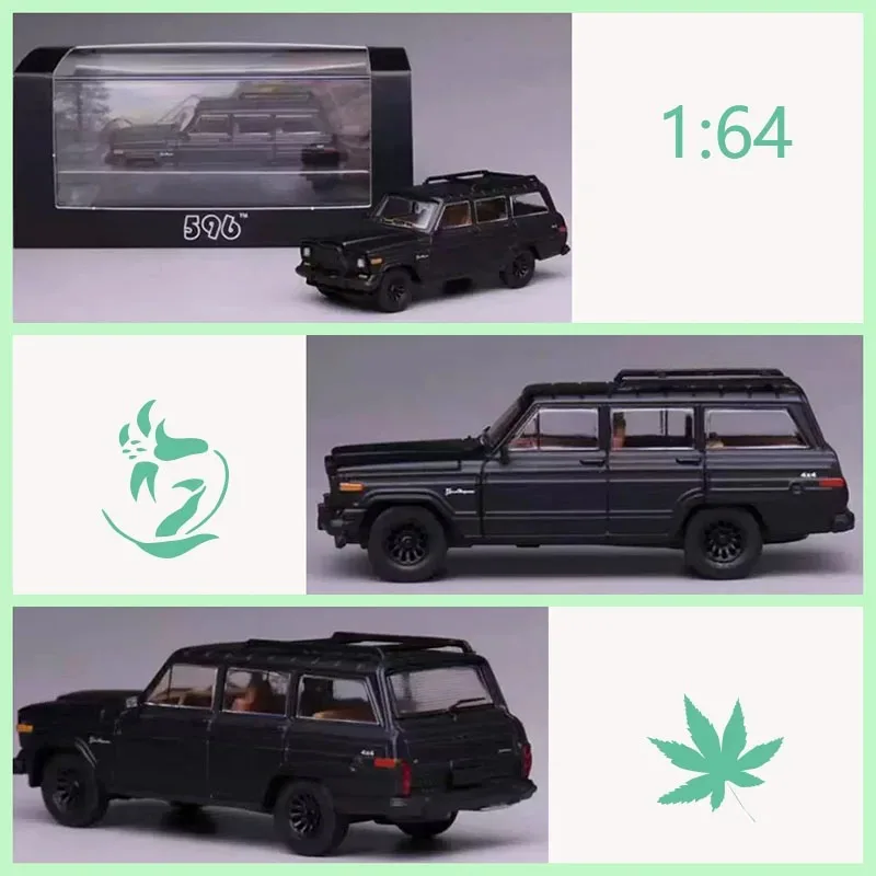 

596 Model 1/64 Scale Wagoneer SUV Deluxe Edition Matte Black Alloy Car Model Ornament Souvenir Display Collection Hobby Gift