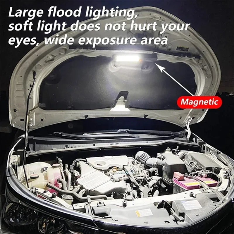 

USB Rechargeable Work Light Workshop Repair Light With Magnet Hook LED Work Light