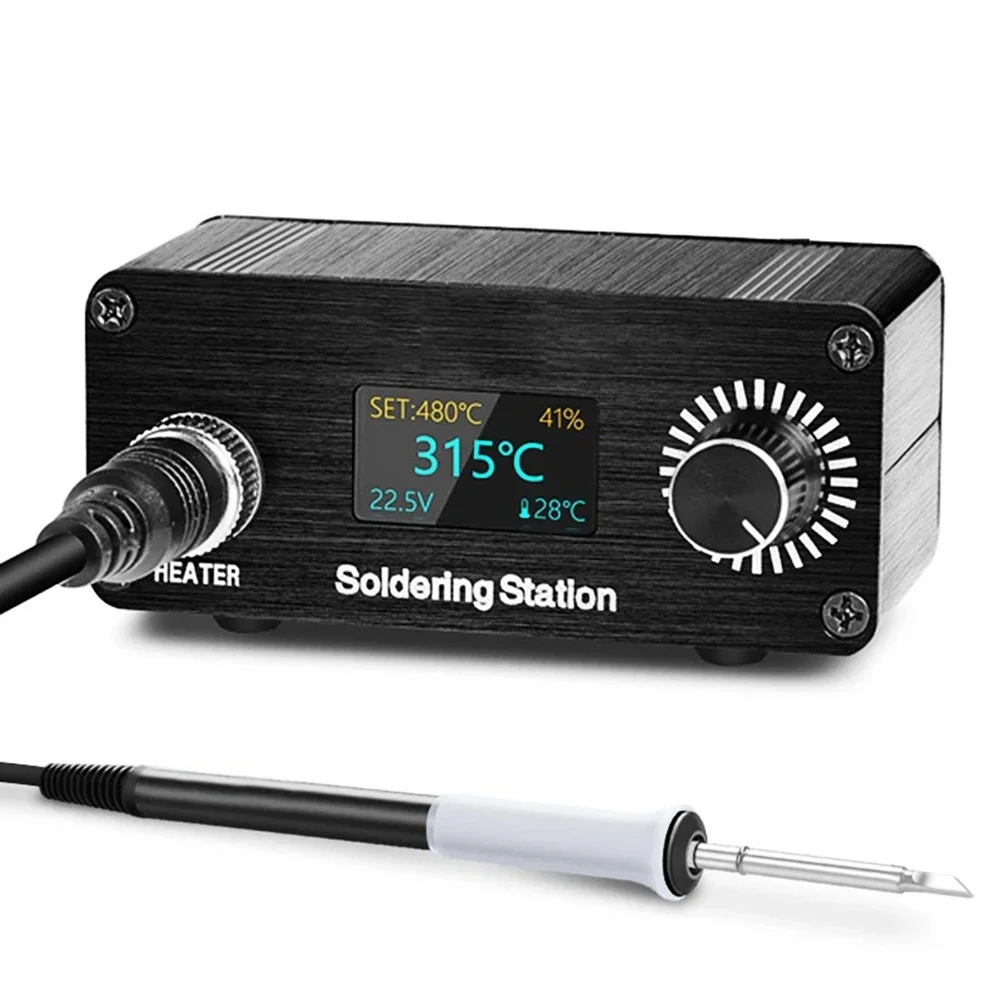 1pc T12 Digital Display Adjustable Temperature Soldering Station Dismantling Welding Table Indoor-heated Soldering Station