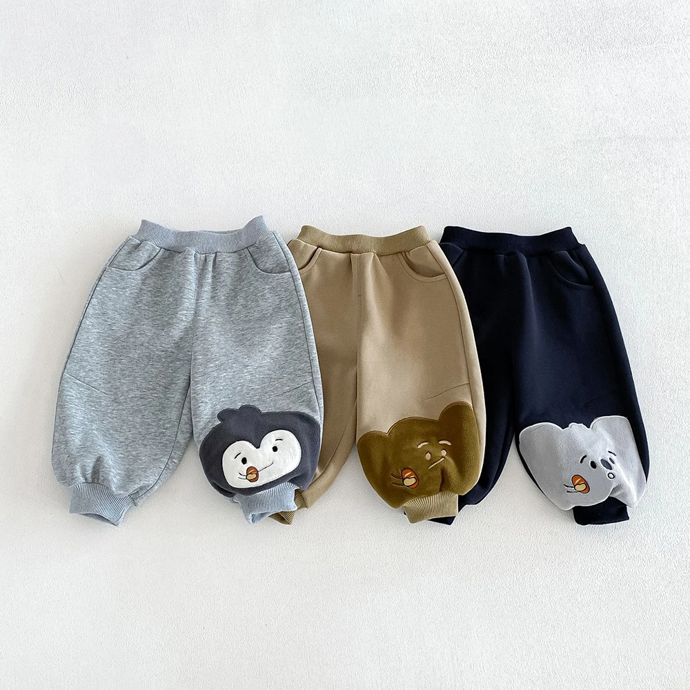 Kids Pants Girls Sweatpants 1-6T Autumn Loose Boys Casual Pants Cartoon Cute Children Trousers Korean Kids Clothes