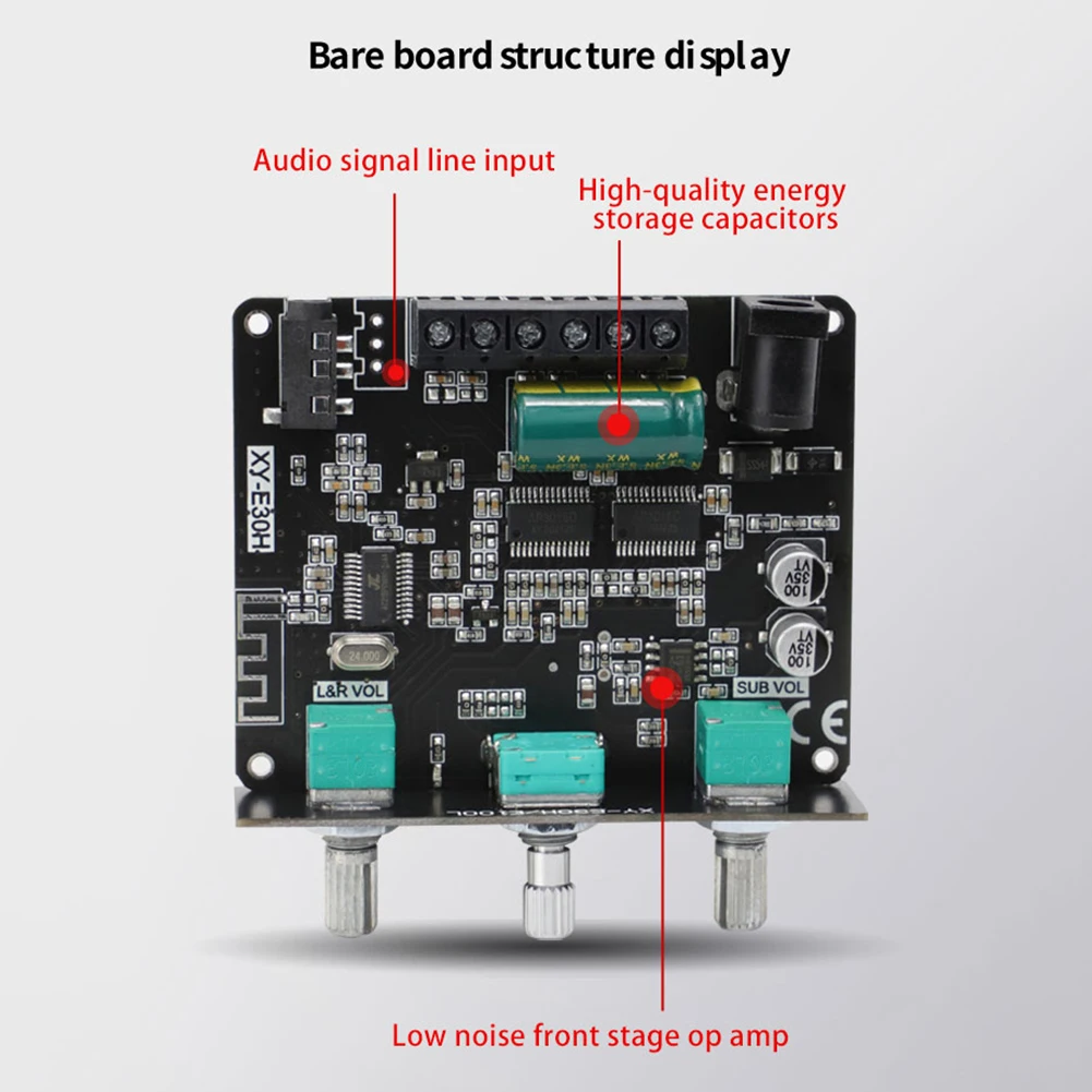 Amplifier Board Power Home Music Module Subwoofer Amplifier Board for Home Theater Bluetooth-Compatible 5.1