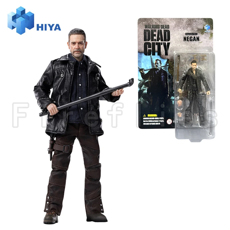 1/18 HIYA 3,75 cala figurka wykwintna mini seria The Walking Dead Dead City Negan Anime zabawka