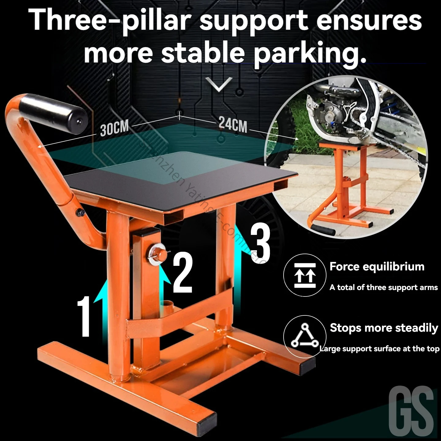 Off-road Motorcycle Hoist Lift Table Maintenance Tire Replacement Repair Rack Maintenance Stool Jack Bracket Parking Rack