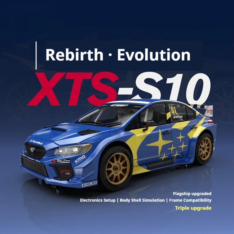 

XTS-S10 1/10 Scale Remote-Controlled Electric Four-Wheel Drive RC Car Off-Road Rally Vehicle Brushless Gyroscope Model