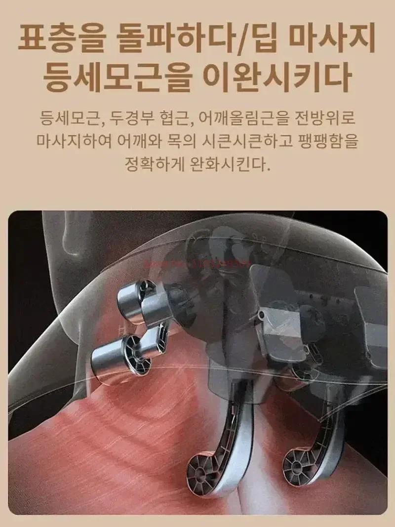 Shoulder And Neck Massager Korea 26W Bldc Massager Shoulder And Neck Multifunctional Kneading Hot Compress Massage Shawl