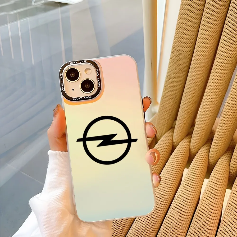 OPEL Logo Fashion Design etui na telefon IPhone 15 11 14 13 Pro Max 12 X XR XS 8 7 Plus Gradient IMD Funda jasne matowe etui