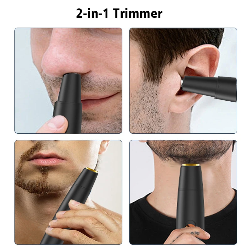 Electric Painless Nose Hair Trimmer Rechargeable Waterproof Skinsafe Shavers Clipper Ear Eyebrow Trimmer Clean Trimmer Razor