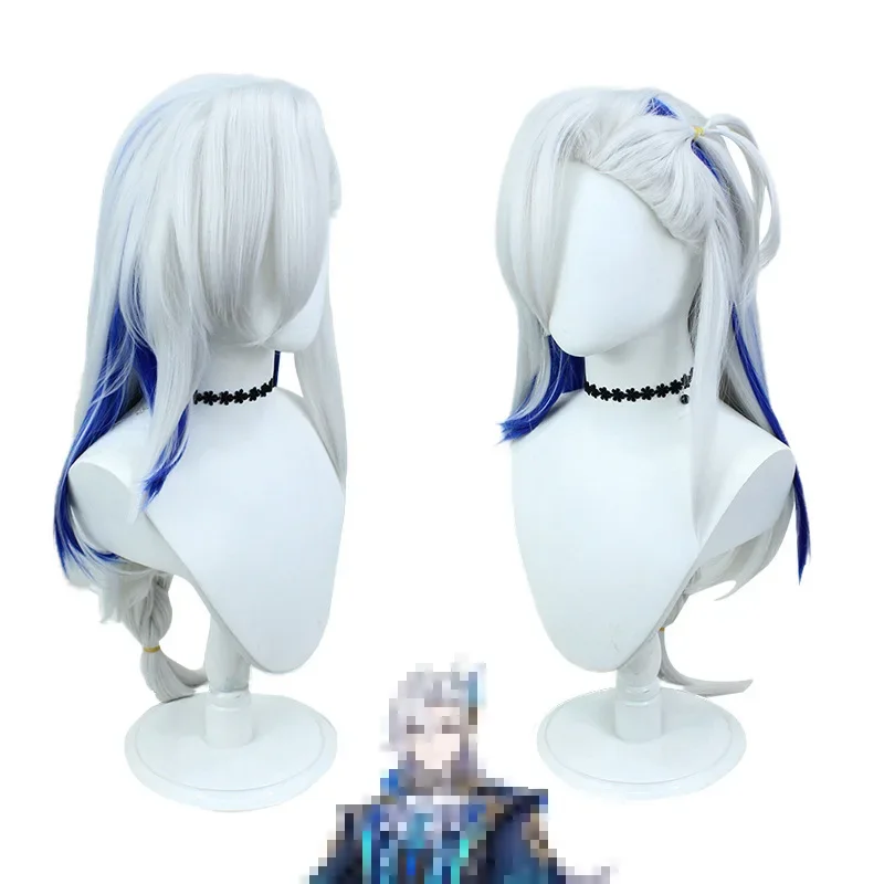 

Neuvillette Wig Cosplay Game Genshin Impact Fontaine Neuvillette Cosplay Synthetic Long Straight Wig Halloween Props