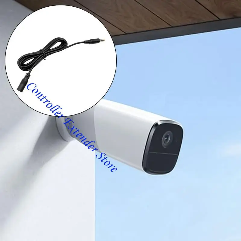 N84B 150 سم تمديد امتداد تمديد الطاقة لكاميرات الأمان LED شرائط DC5.5MM × 2.1 مم أنثى إلى كابل التمديد الذكور