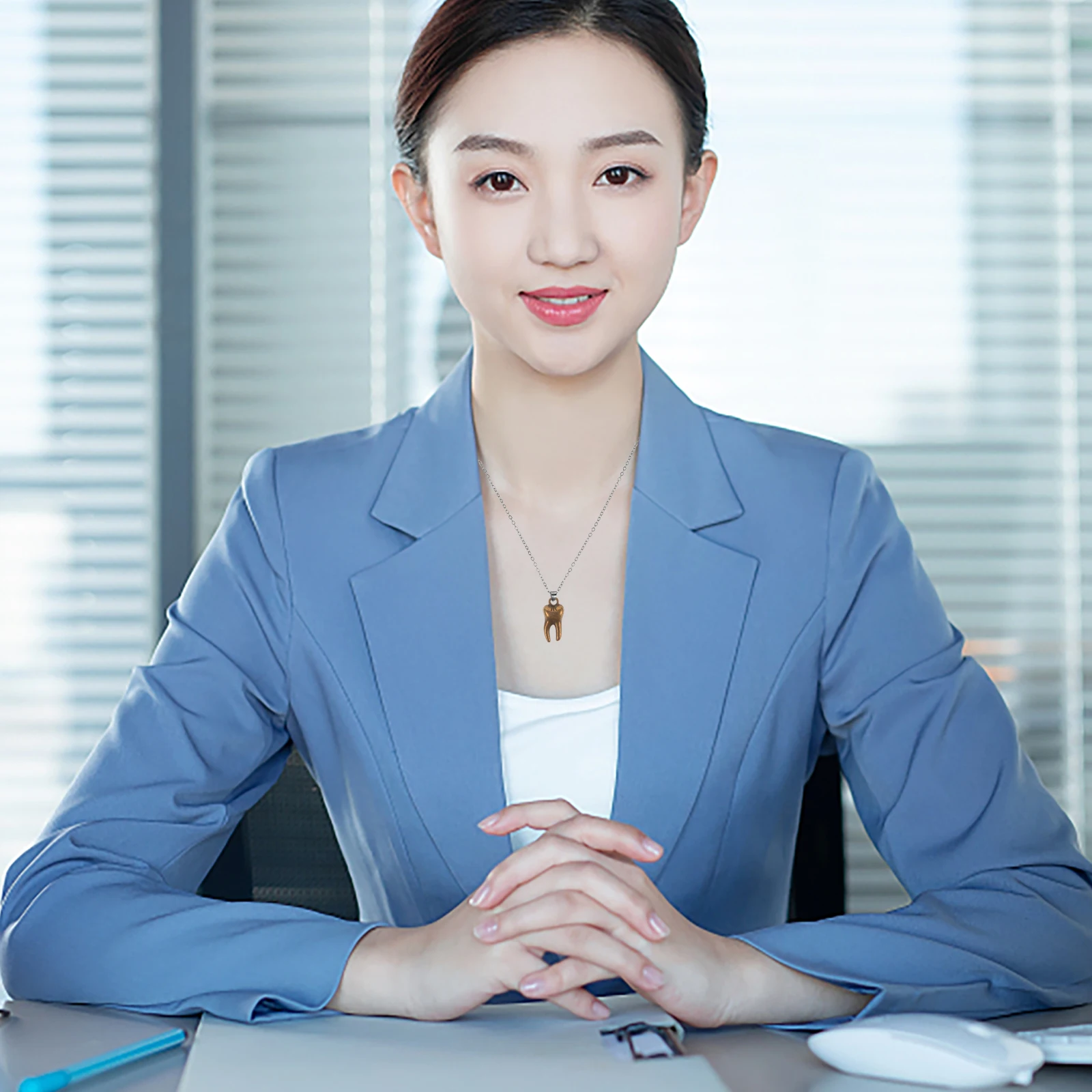 

100Pcs Teeth Shaped Charms Retro Alloy Pendants DIY Craft Supplies for Necklace Bracelet Keychain Jewelry Making Decorations