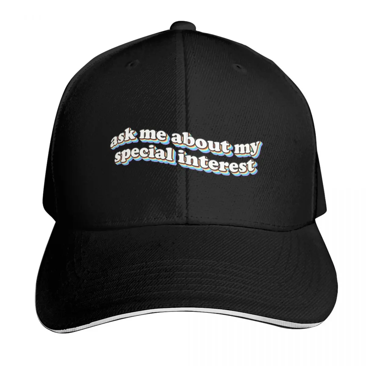 ask me about my special interest Baseball Cap Moisture Wicking Quick Dry Curved Brim Classic Fit Low Profile Unstructured
