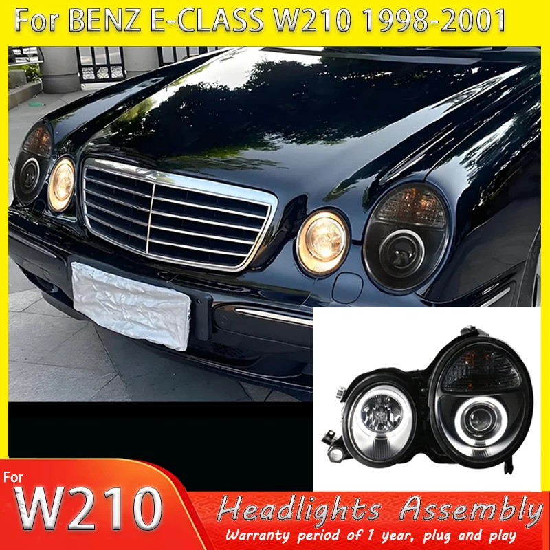 

Модифицированные светодиодные фары головного света для Mercedes-Benz E-класса W210 1998-2001 годов выпуска, с функцией дневных ходовых огней и биксеноном.