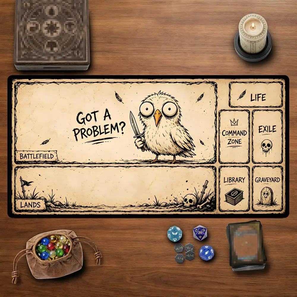 Vintage Bird Meme MTG&TCG Tabletop Game Mat Magic Party Playmat Durable Rubber for Games 35X60cm Mouse Pad PC Offices Desk Mats