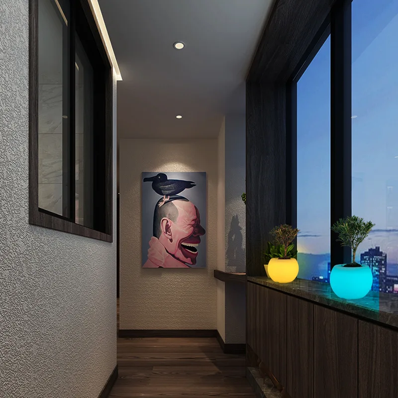 TYLA New Product 16 Colors Desk Lamp With Remote Control Waterproof IP65 Plant Pot USB Table Lights for Home Villa Decoration