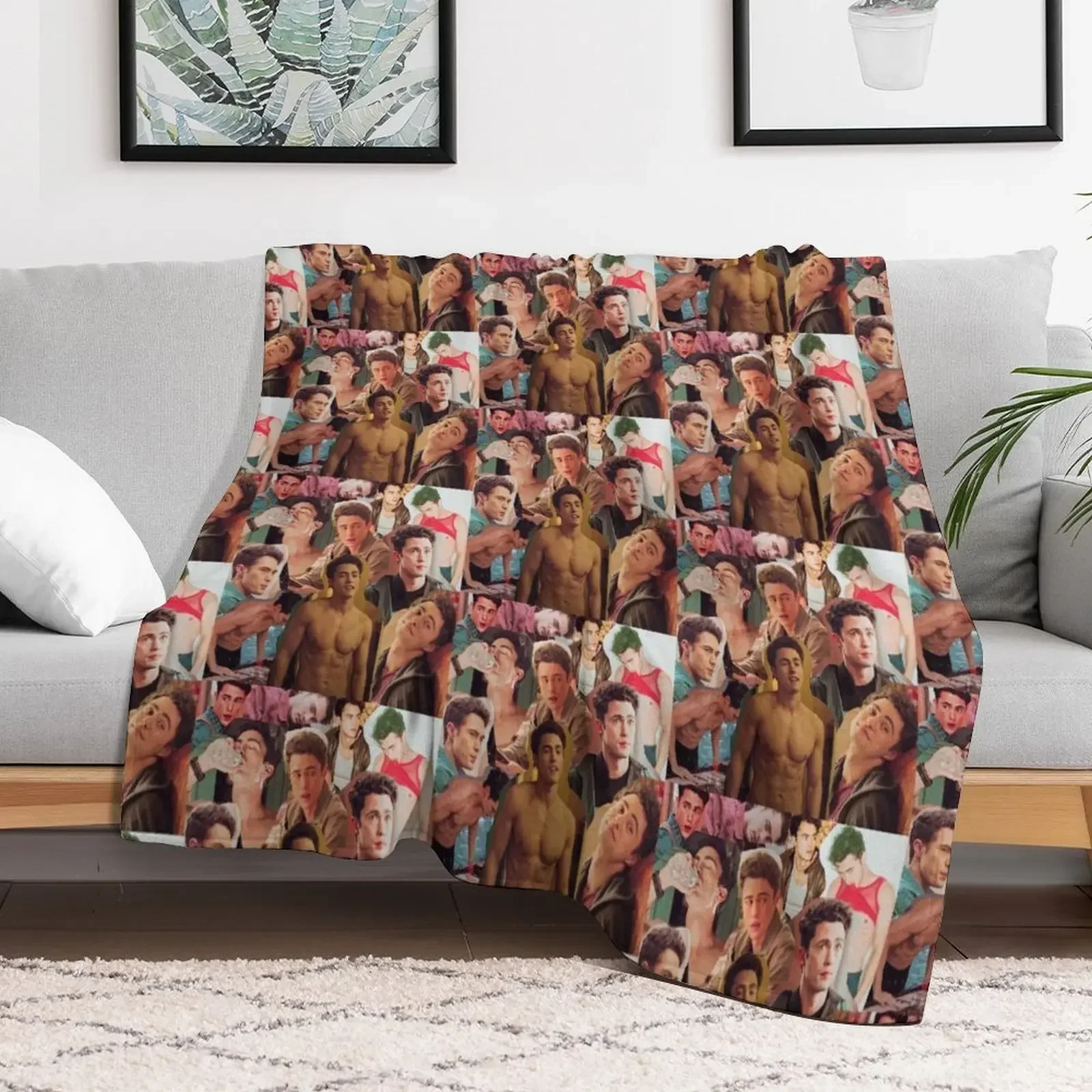 Paxton Hall Yoshida/ Darren Barnet Collage Throw Blanket blankets and throws For Decorative Sofa Decorative Throw Blankets