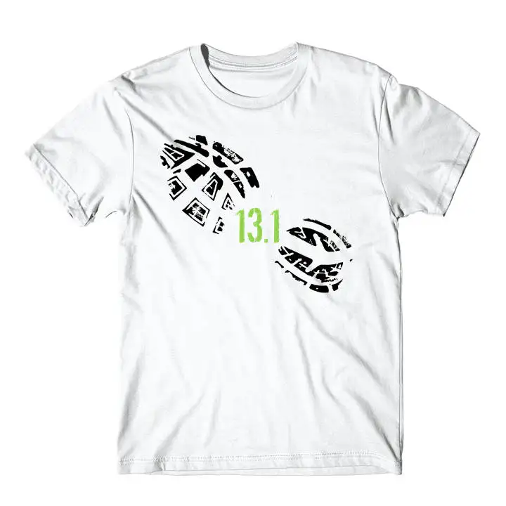 Half Marathon T Shirt 13 1 Miles Running Shoe Print Runner By Really Awesome