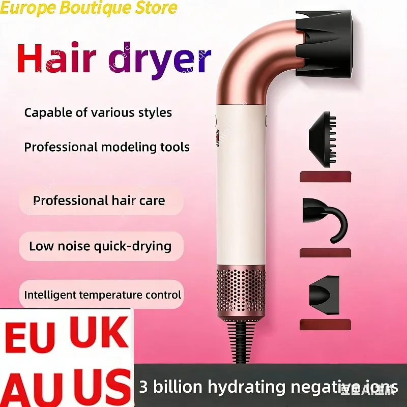 

Professional hair dryer, negative ion hair dryer, portable styling tool for home hair salons, fast-drying electric hair dryer