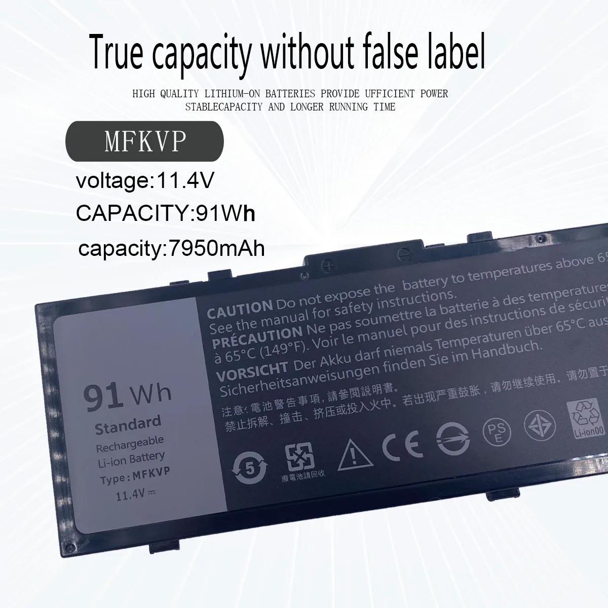 MFKVP Laptop Battery For Dell Precision 7510 7520 7710 7720 M7710 M7510 T05W1 1G9VM GR5D3 0FNY7 M28DH