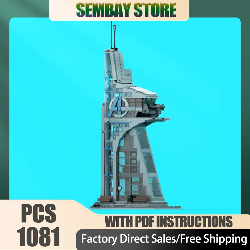 

Famous Scene Moc Building Blocks Famous Movie Tower Model Technology Bricks DIY Assembly City Street View Holiday Toys Set Gifts