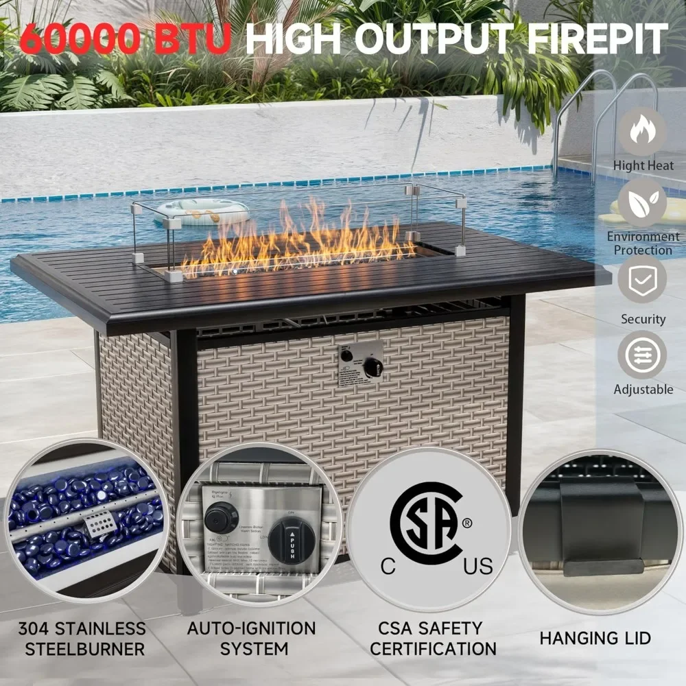 Rectangle Outdoor Fire Pit 4