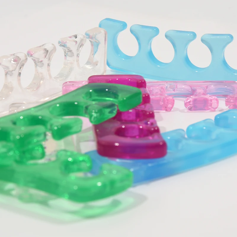 2 Stück (1 Paar) weicher Silikon-Finger-Zehenspreizer, weiches Silikon, 5 Farben, flexible Finger-Zehen-Abstandshalter für Nagellack- und Pediküre-Werkzeuge – Detail 11