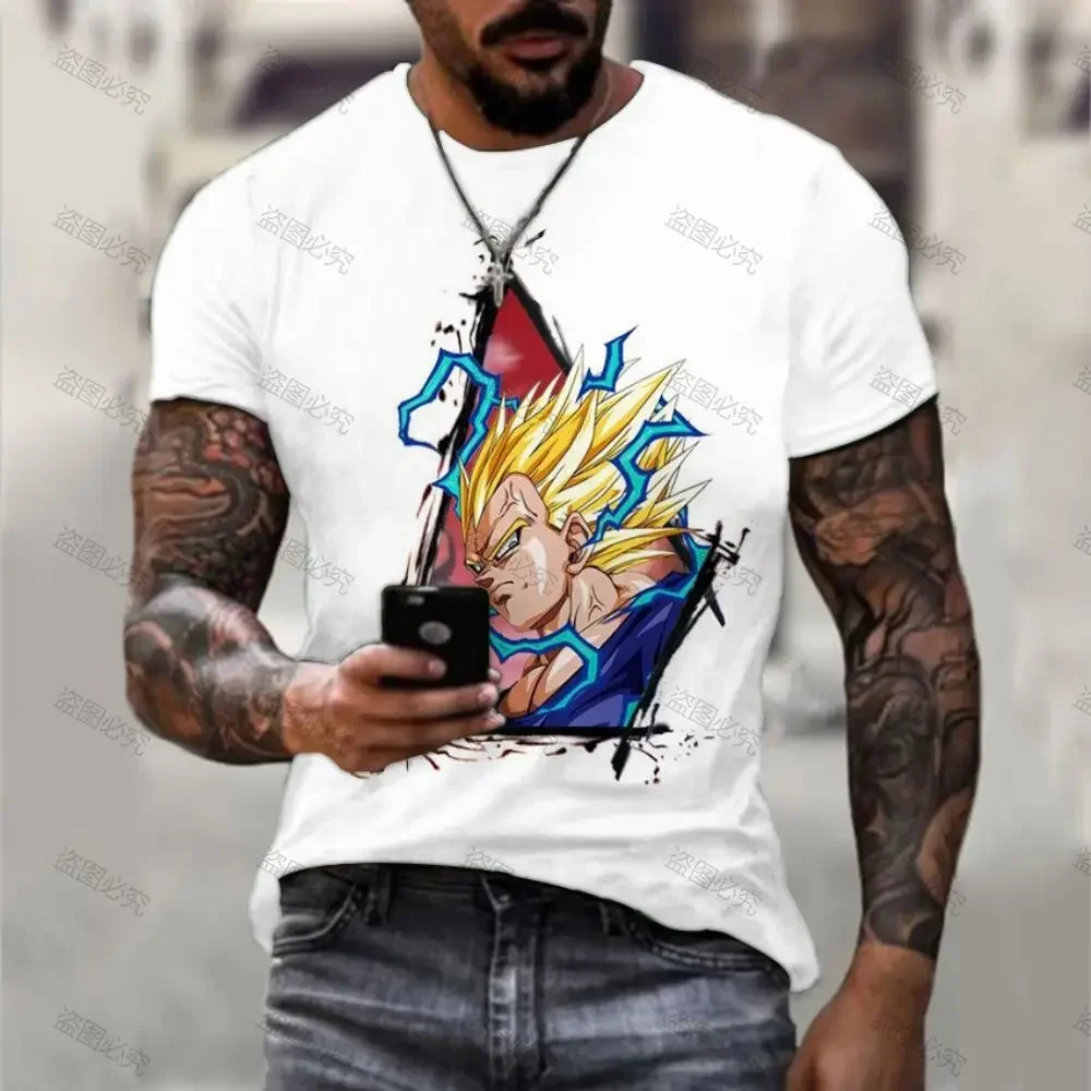 Goku Men's T Shirt Dragon Ball Z Vegeta 2024 Parent-child Wear Gym T-shirts Trend Summer Cartoon Y2k Fashion Short Sleeve O Neck image 5